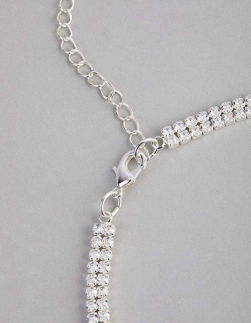 Silver Cubic Zirconia Belt