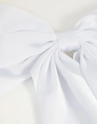 White Bow Clip