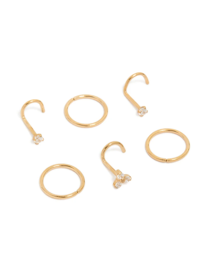 Titanium Diamante Nose Studs