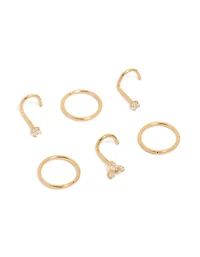 Titanium Diamante Nose Studs