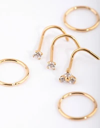 Titanium Diamante Nose Studs