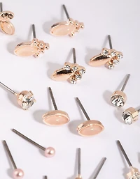 Rose Gold Garden Stud Earring 12-Pack