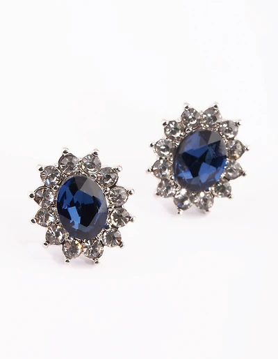 Silver Diamante & Flower Stud Earring Pack