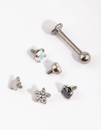 Titanium Pretty Flat Back Stud Pack