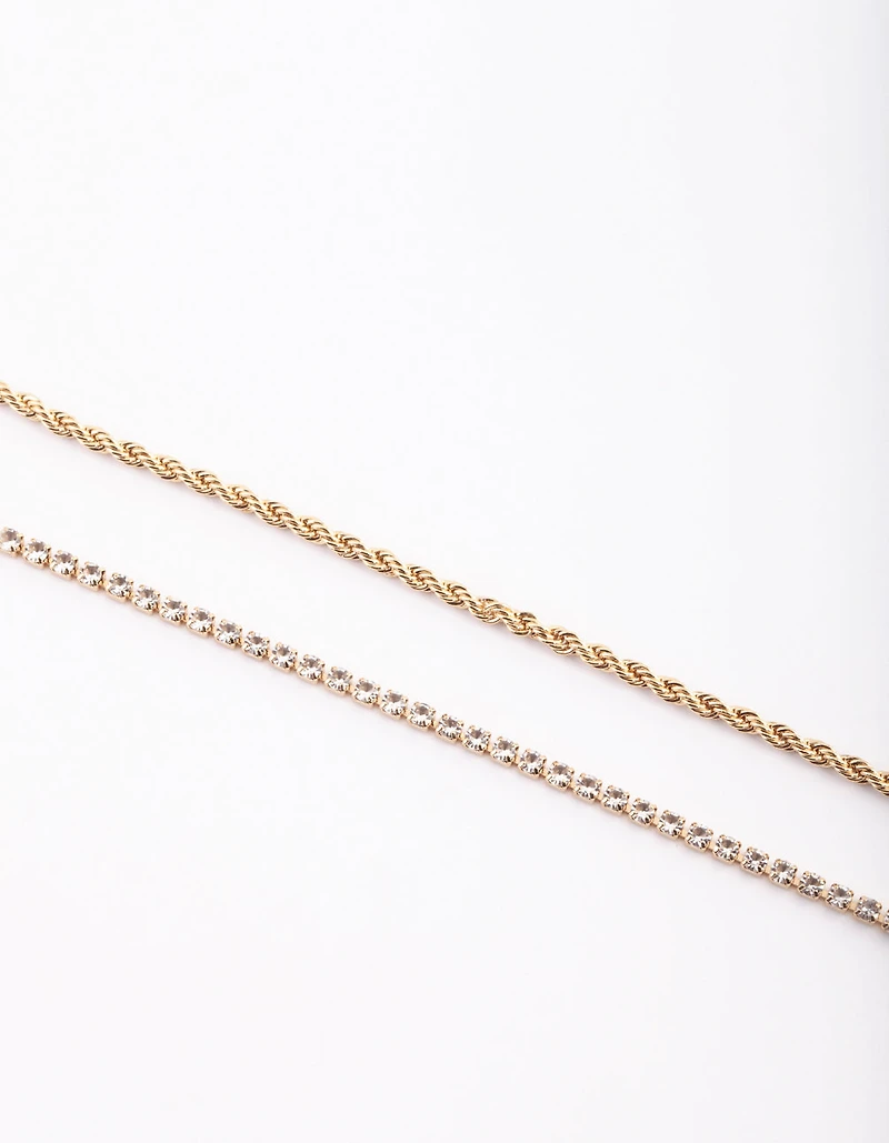 Gold Plated Anklet Set