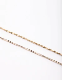 Gold Plated Anklet Set