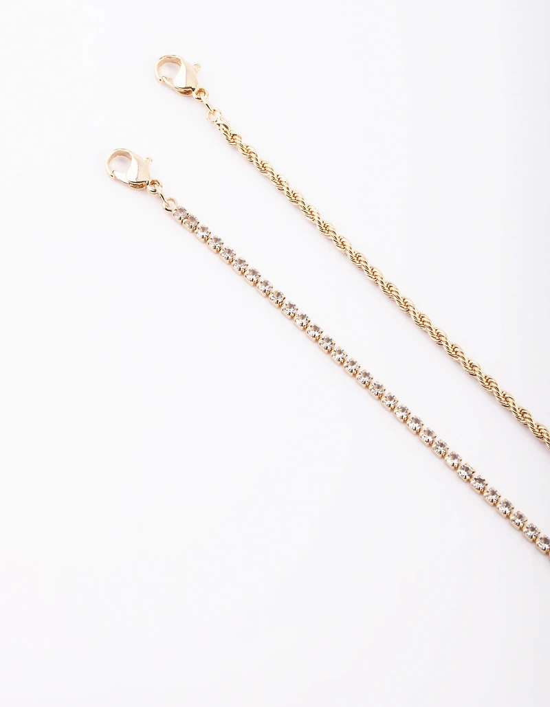 Gold Plated Anklet Set