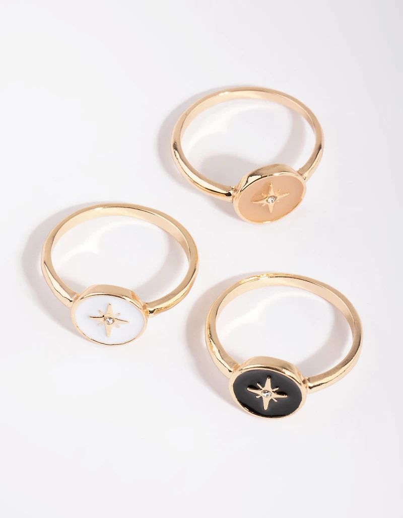 Paquet de bagues Gold Star