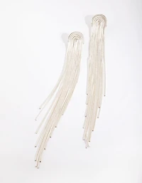 Silver Waterfall Diamante Earrings