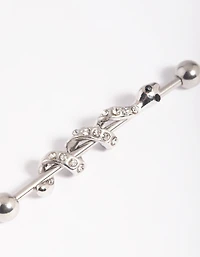 Surgical Steel Snake Barbell Studs