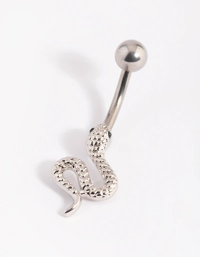 Surgical Steel Serpent Belly Bar
