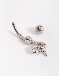Surgical Steel Serpent Belly Bar
