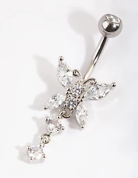 Surgical Steel Butterfly Belly Bar