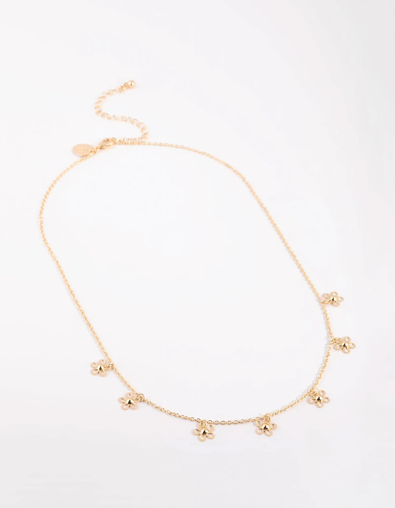 Collier de jardin de marguerites en or