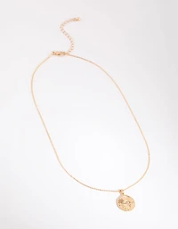Gold Celestial Pendant Necklace