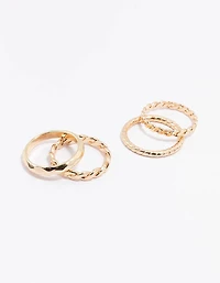 Gold Croissant Ring 5-Pack