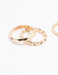 Gold Croissant Ring 5-Pack