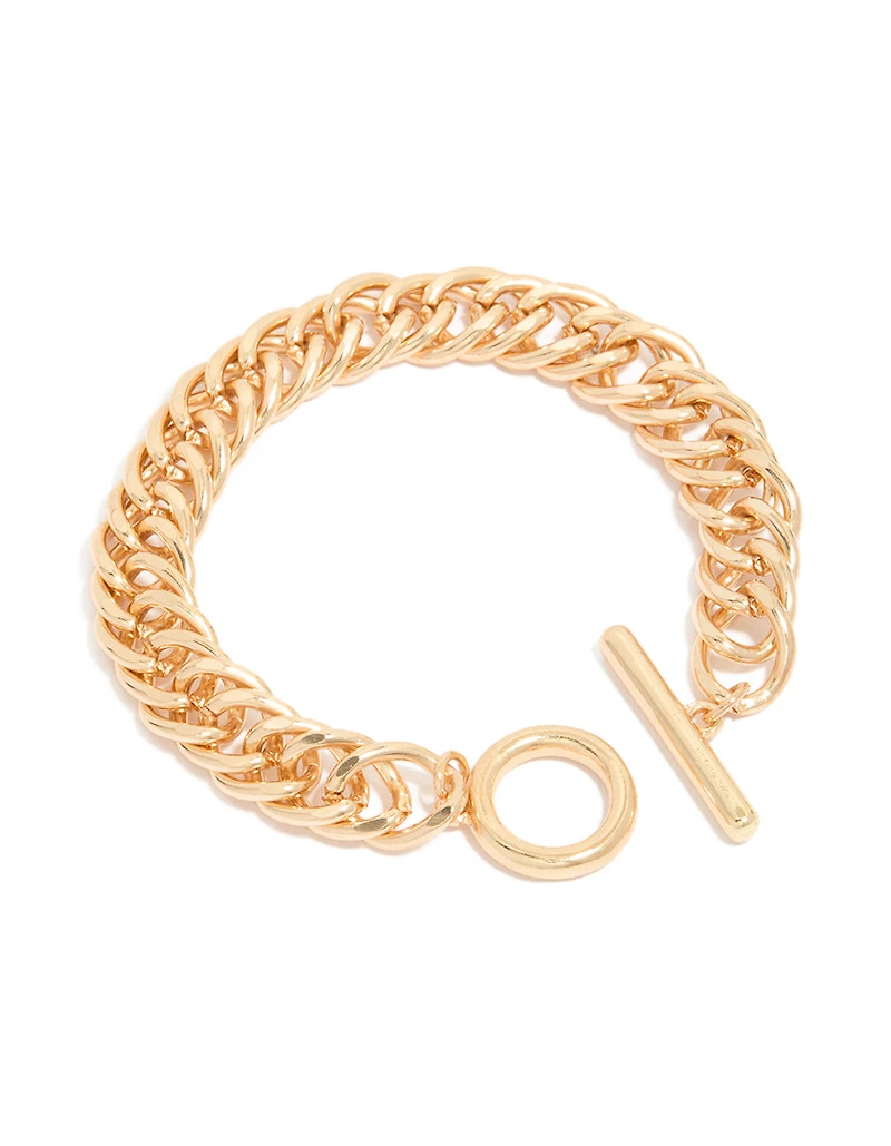 Gold Chain Link Bracelet