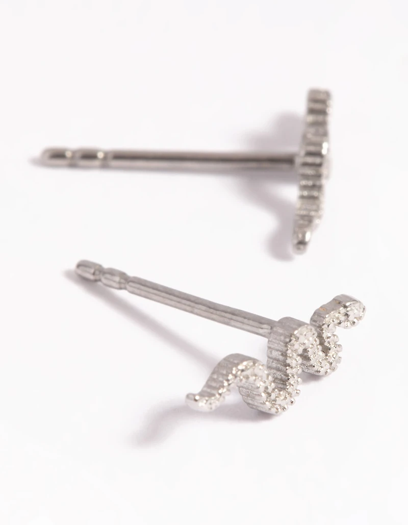 Surgical Steel Snake Stud Earrings