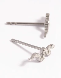 Surgical Steel Snake Stud Earrings