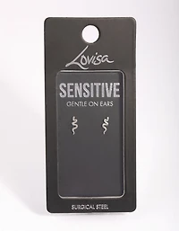 Surgical Steel Snake Stud Earrings