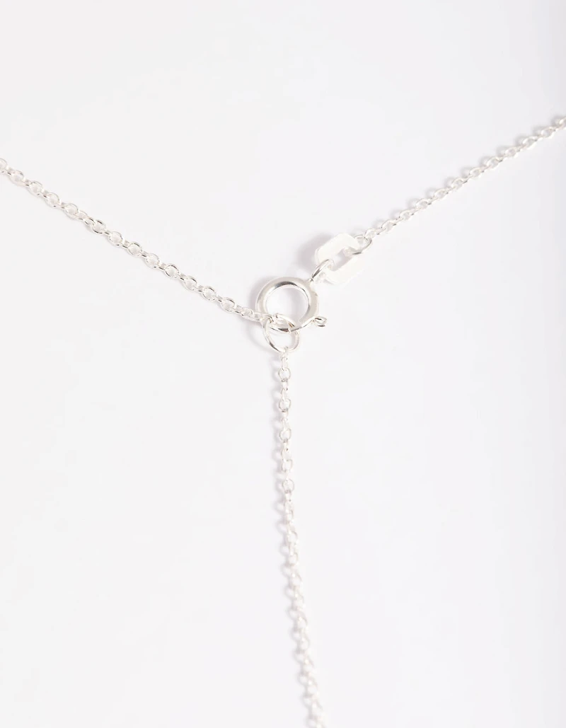 Sterling Silver Cubic Zirconia Heart Necklace