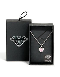 Silver Diamante Heart Necklace