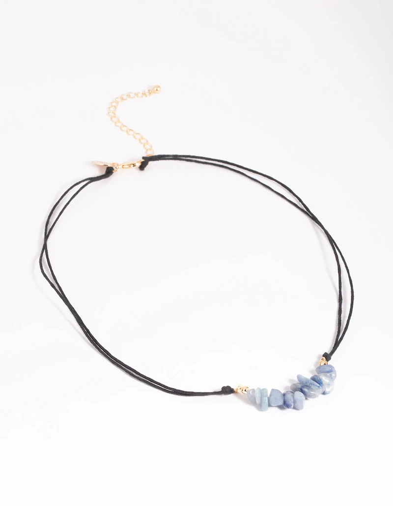 Blue Aventurine Chip Necklace