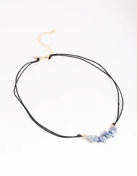 Blue Aventurine Chip Necklace