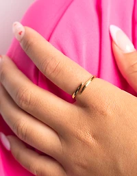 Gold Plated Sterling Silver Polished Band Ring