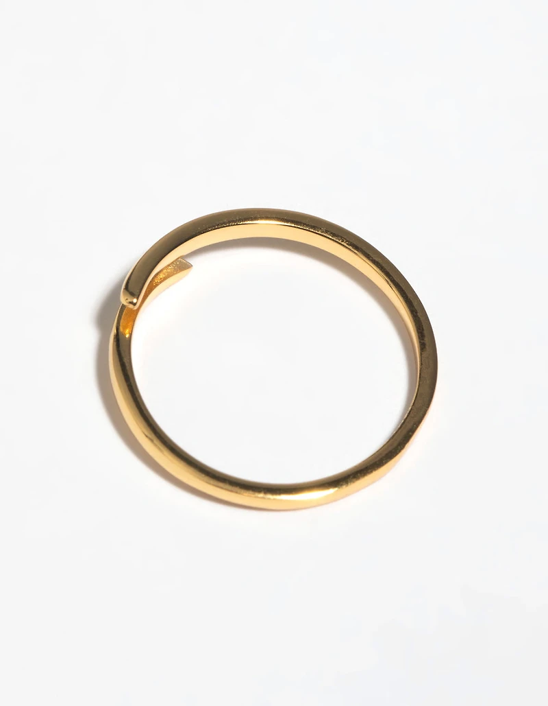Gold Plated Sterling Silver Polished Band Ring