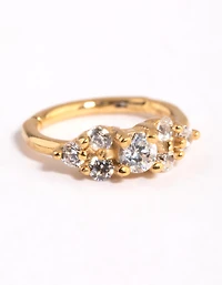 Gold Plated Surgical Steel Cubic Zirconia Clicker