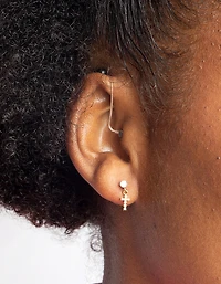 Gold Plated Surgical Steel Cross Stud Earrings