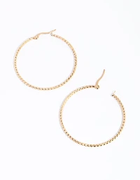 Gold Plated Surgical Steel Thin Hoop Earrings