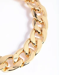 Gold Plated Curb Chain Bracelet
