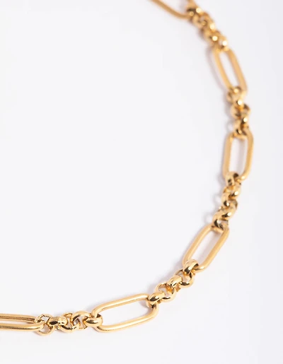 Gold Plated Surgical Steel Oval Link Anklet
