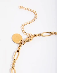 Gold Plated Surgical Steel Oval Link Anklet
