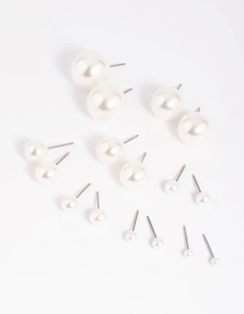 Pack de 8 Clous en Perle d’Argent