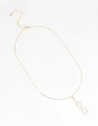 Gold Moonstone Shard Necklace