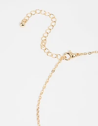 Gold Moonstone Shard Necklace