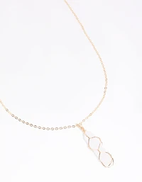 Gold Moonstone Shard Necklace