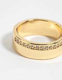 Gold Plated Cubic Zirconia Ring
