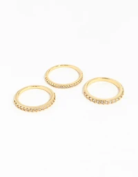 Silver Cubic Zirconia Fine Ring Stack