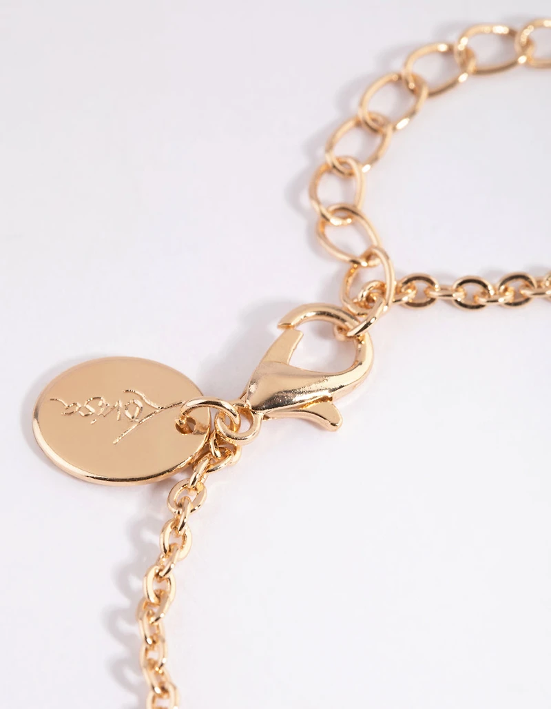 Ensemble de bracelets à breloques Lune en or