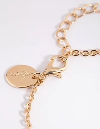 Ensemble de bracelets à breloques Lune en or