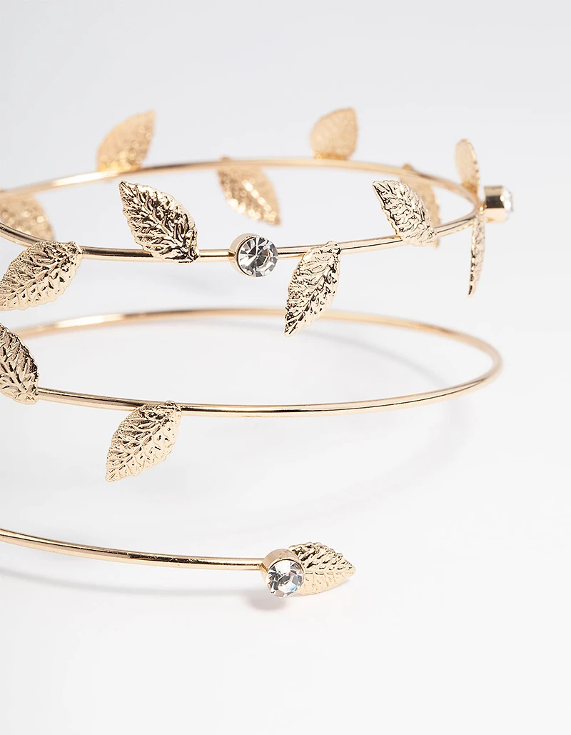 Gold Leaf Wrapped Arm Cuff