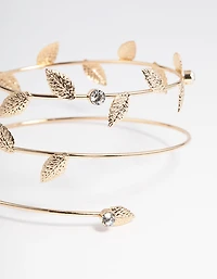 Gold Leaf Wrapped Arm Cuff