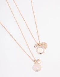 Rose Gold Semi-Precious Mixed Jewellery Set
