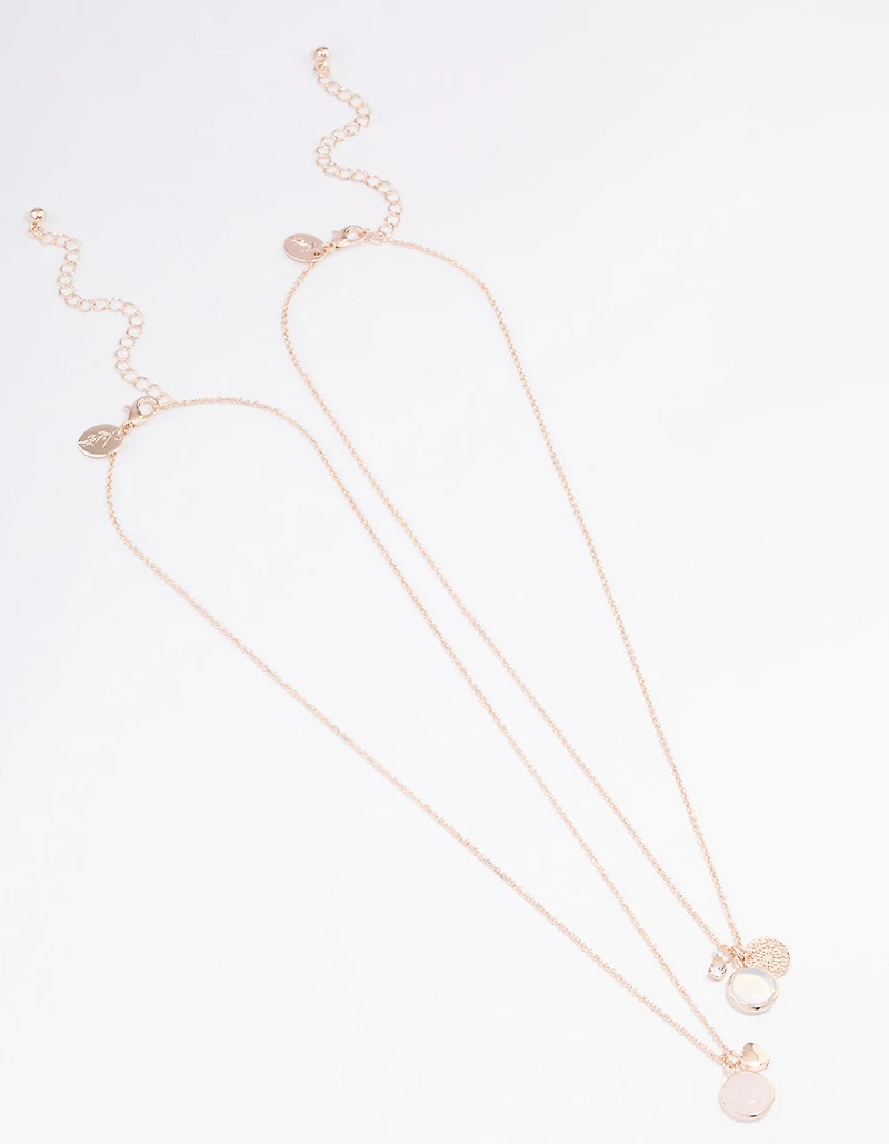 Rose Gold Semi-Precious Mixed Jewellery Set