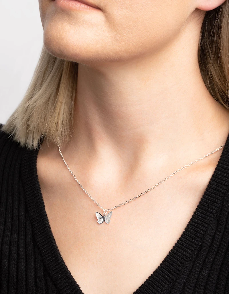 Mixed Metal Butterfly Wing Necklace Pack